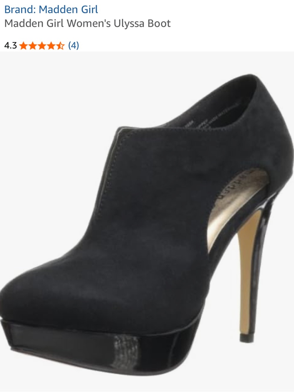Madden Girl Ulyssa Black suede platform heels